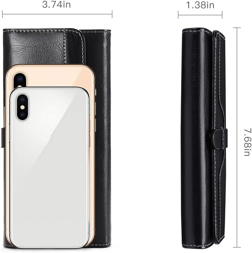 Detalle de SENDEFN RFID Blocking Wallet for Women with Multiple Card Slots and Zipper Compartment