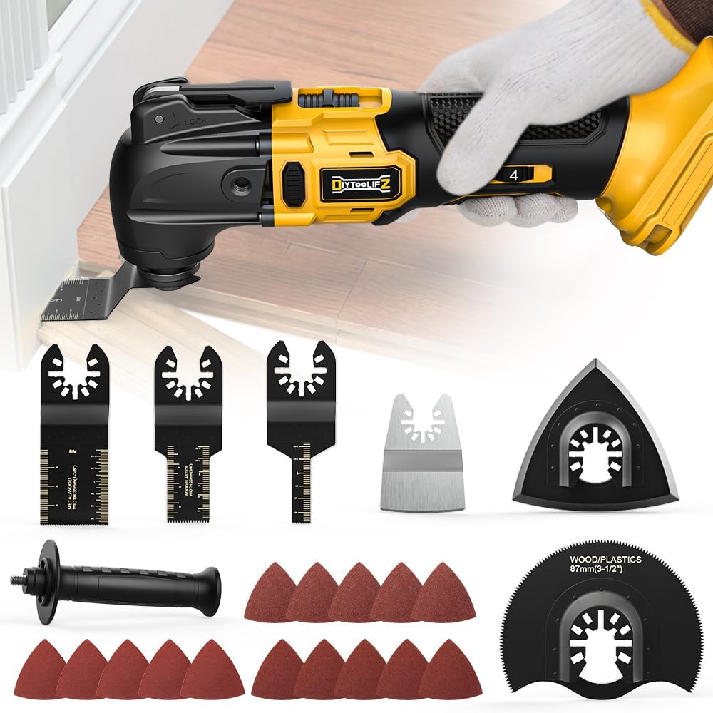 Detalle de DIYtoolifz Oscillating Tool Cordless Multi-Tool, 6 Speeds, Brushless Motor