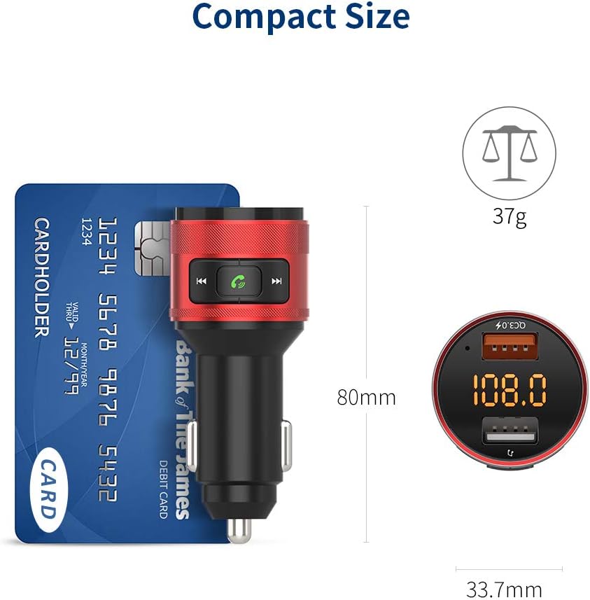 Thumbnail 6 de ZeaLife Bluetooth FM Transmitter with QC 3.0 car charger