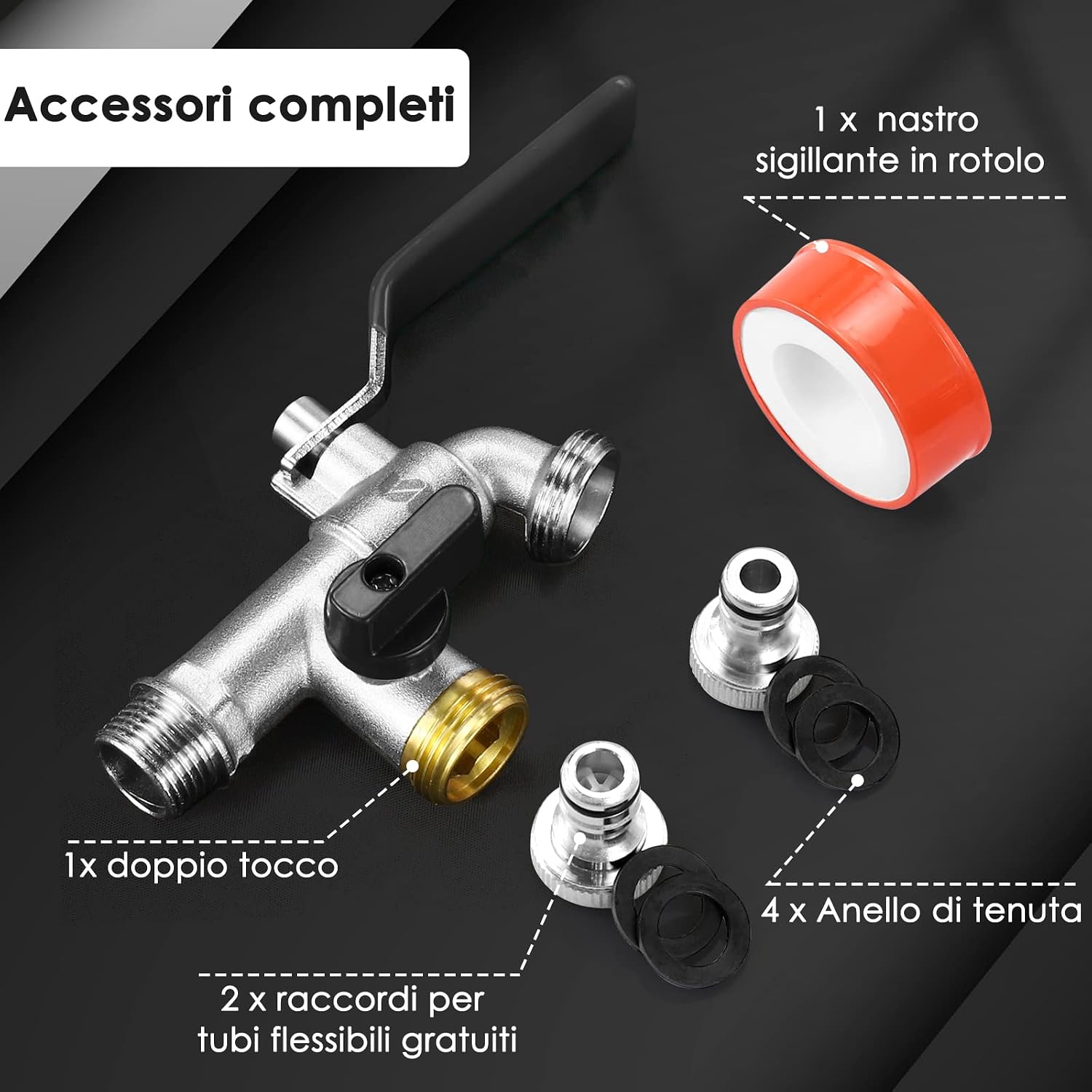 Thumbnail 1 de SPGOOD SPGOOD Garten Wasserhahn 1/2 Doppel Messing