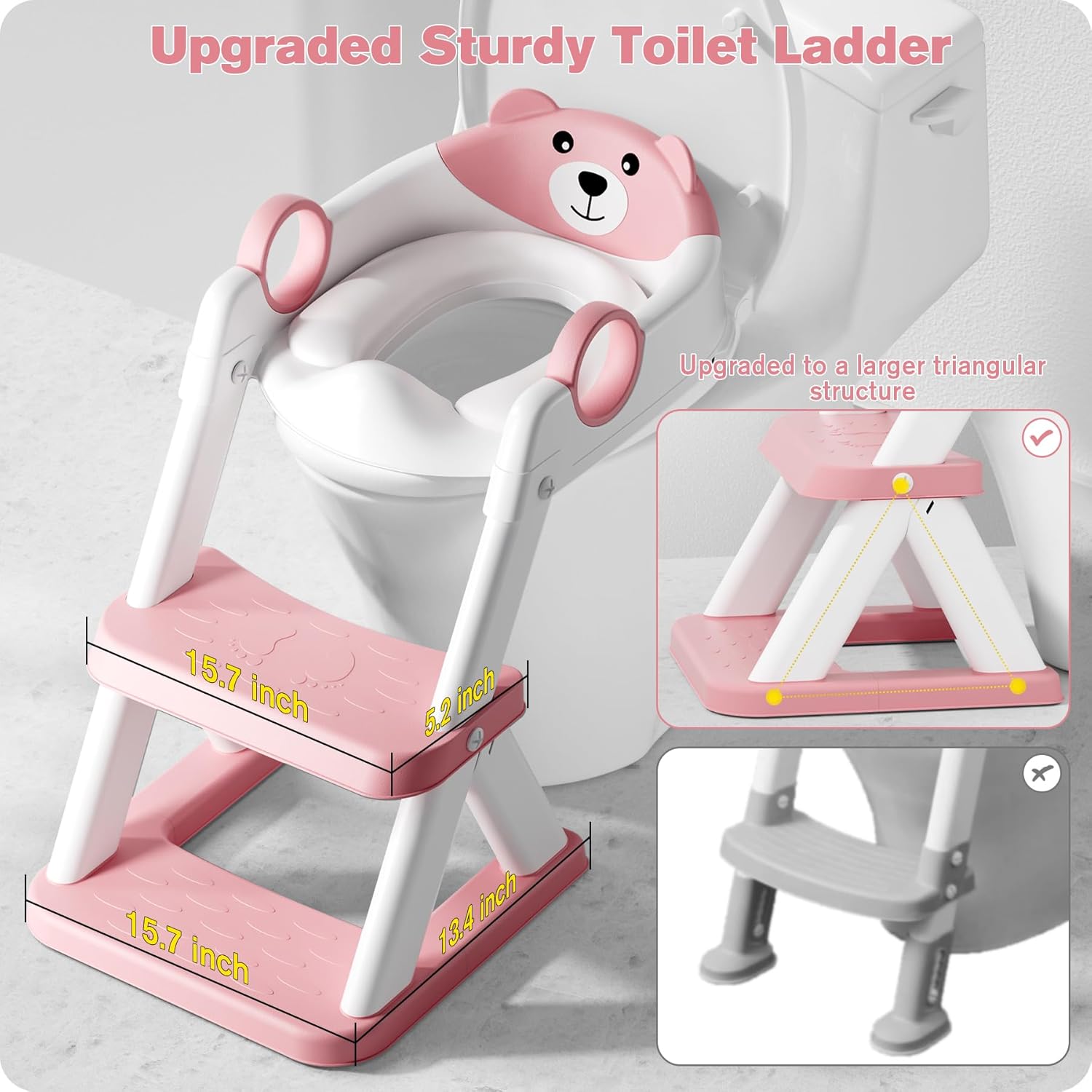 Detalle de Rabb Kindertoilettenleiter 2 in 1 für Kinder