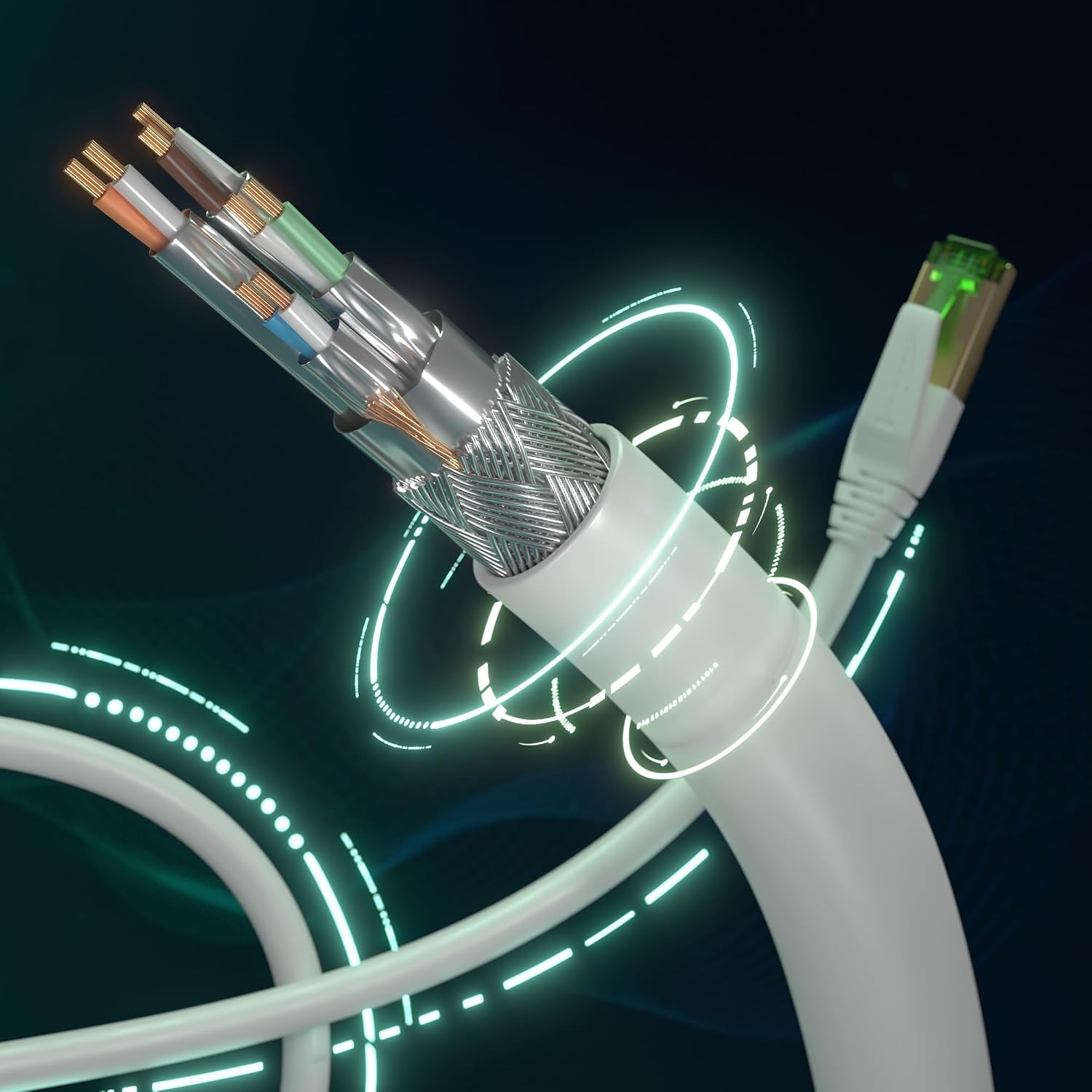 Detalle 1 de KabelDirekt – Cable Ethernet Cat 7 - 7,5m ⚡ Alta Velocidad
