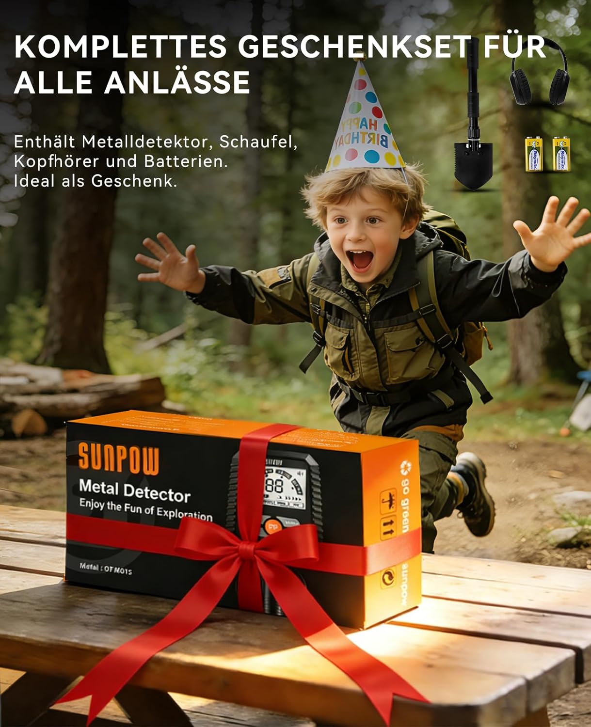 Thumbnail 6 de SUNPOW Metalldetektor Profi Set – 4 Modi