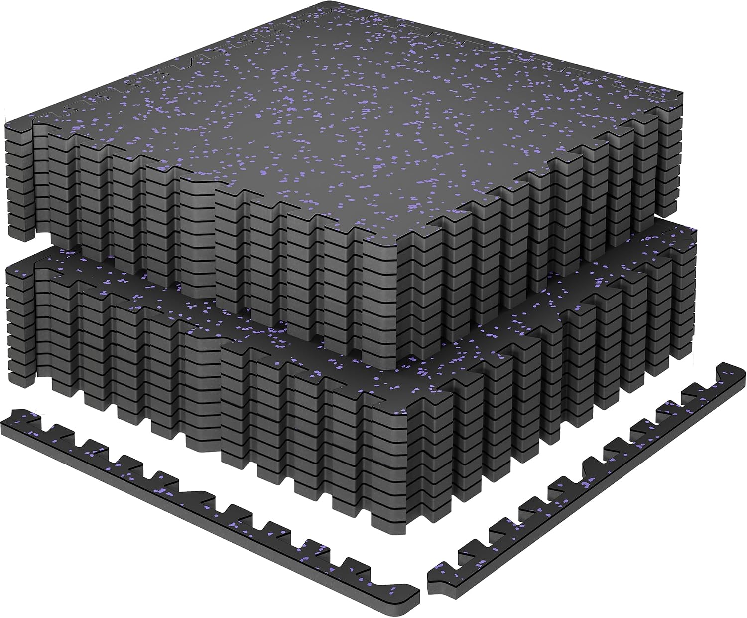 Detalle de SUPERJARE 0.79" Extra-Thick Gym Floor Tiles 72 sq ft ๐