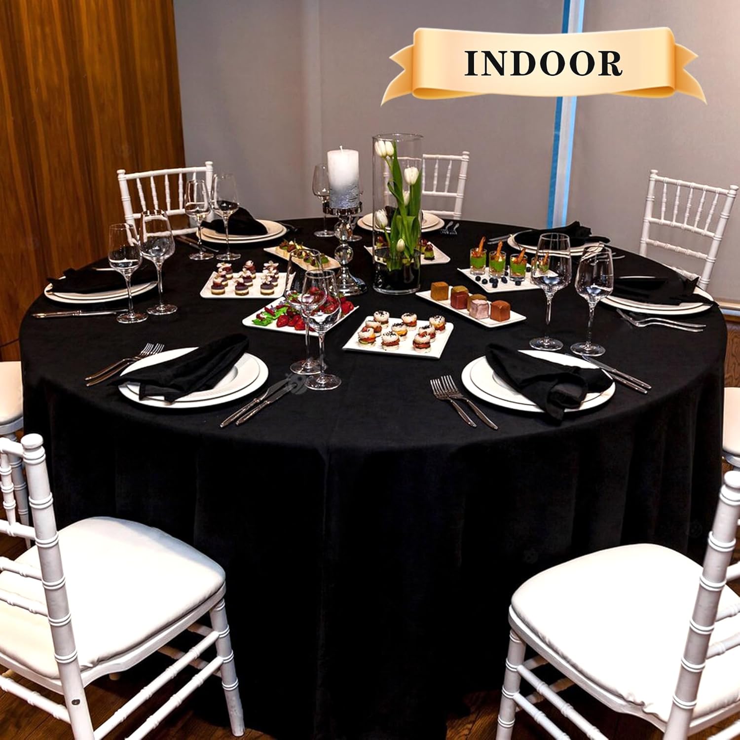 Detalle de sancua 90-inch Round Tablecloth 6 Pack 🍽