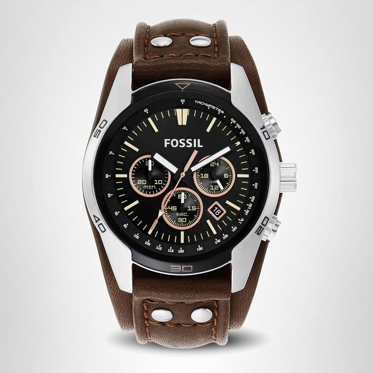 Thumbnail 6 de FOSSIL Montre Coachman pour homme CH2564 — mouvement quartz, chronographe, boîtier acier 45 mm et cuir véritable