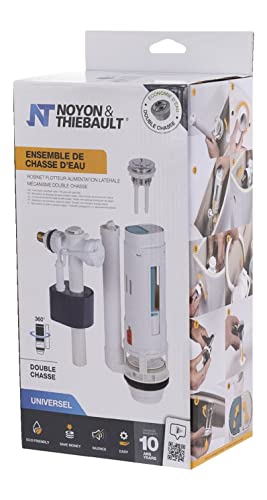 Detalle de Ensemble chasse d'eau complet - Mécanisme double chasse 3/6 litres avec robinet flotteur latéral | NT NOYON & THIEBAULT