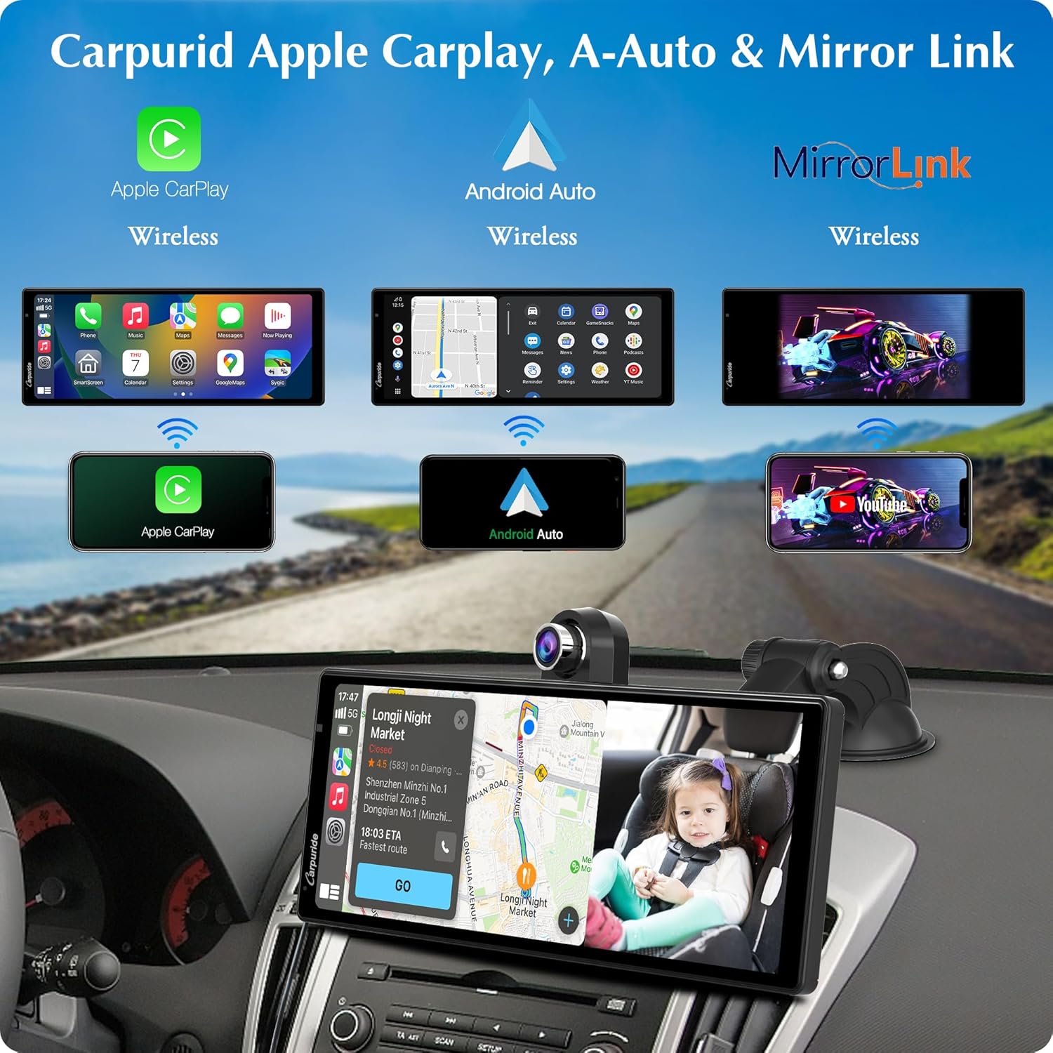 Thumbnail 1 de Carpuride W903 Carplay Inalámbrico 9,3