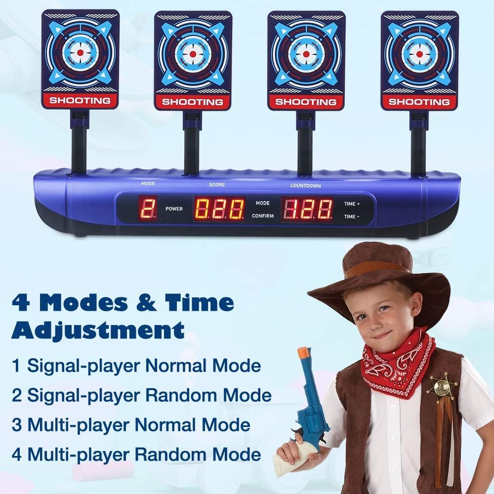 Detalle de Zielscheibe für Nerf Pistole – Elektronisches Ziel mit 4 Spielmodi und regelmäßigem Zurücksetzen