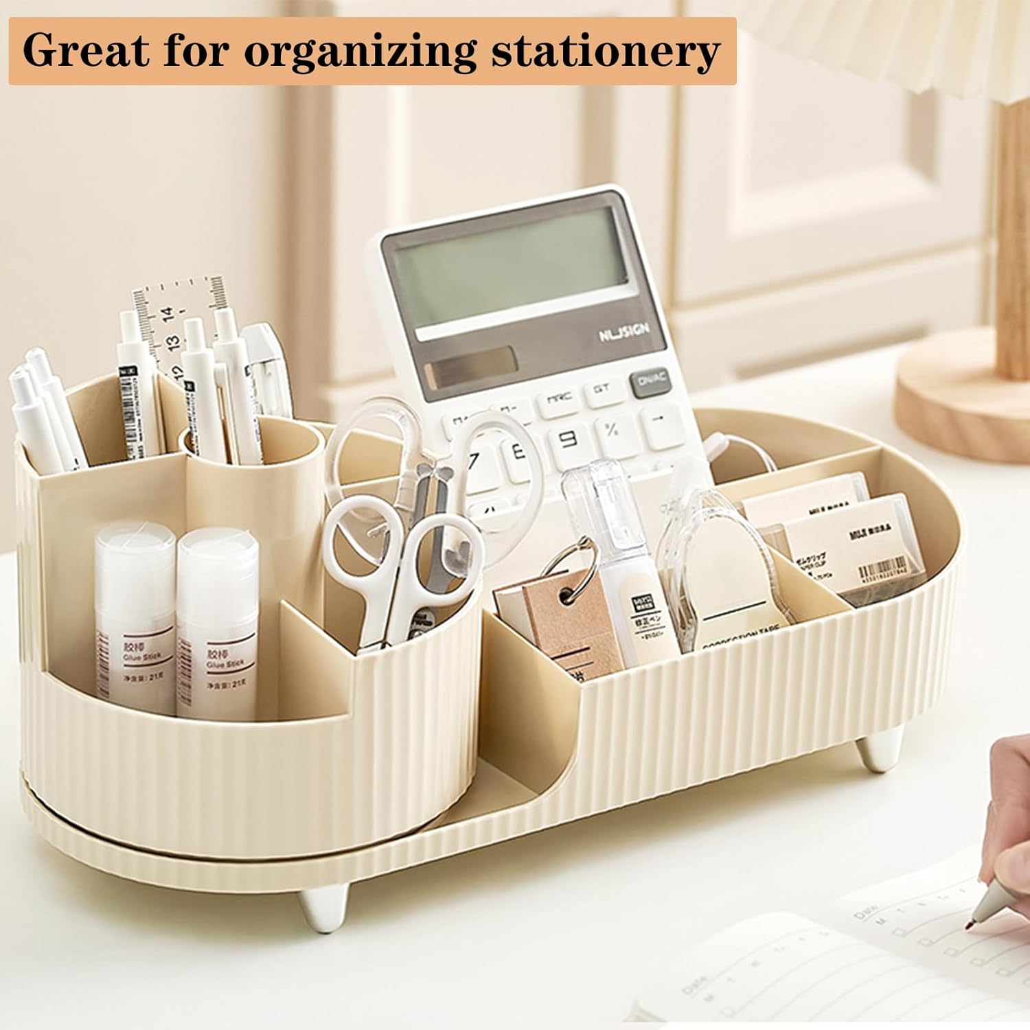 Thumbnail 4 de 360° Rotating Vanity Makeup Organizer — Large 🎀