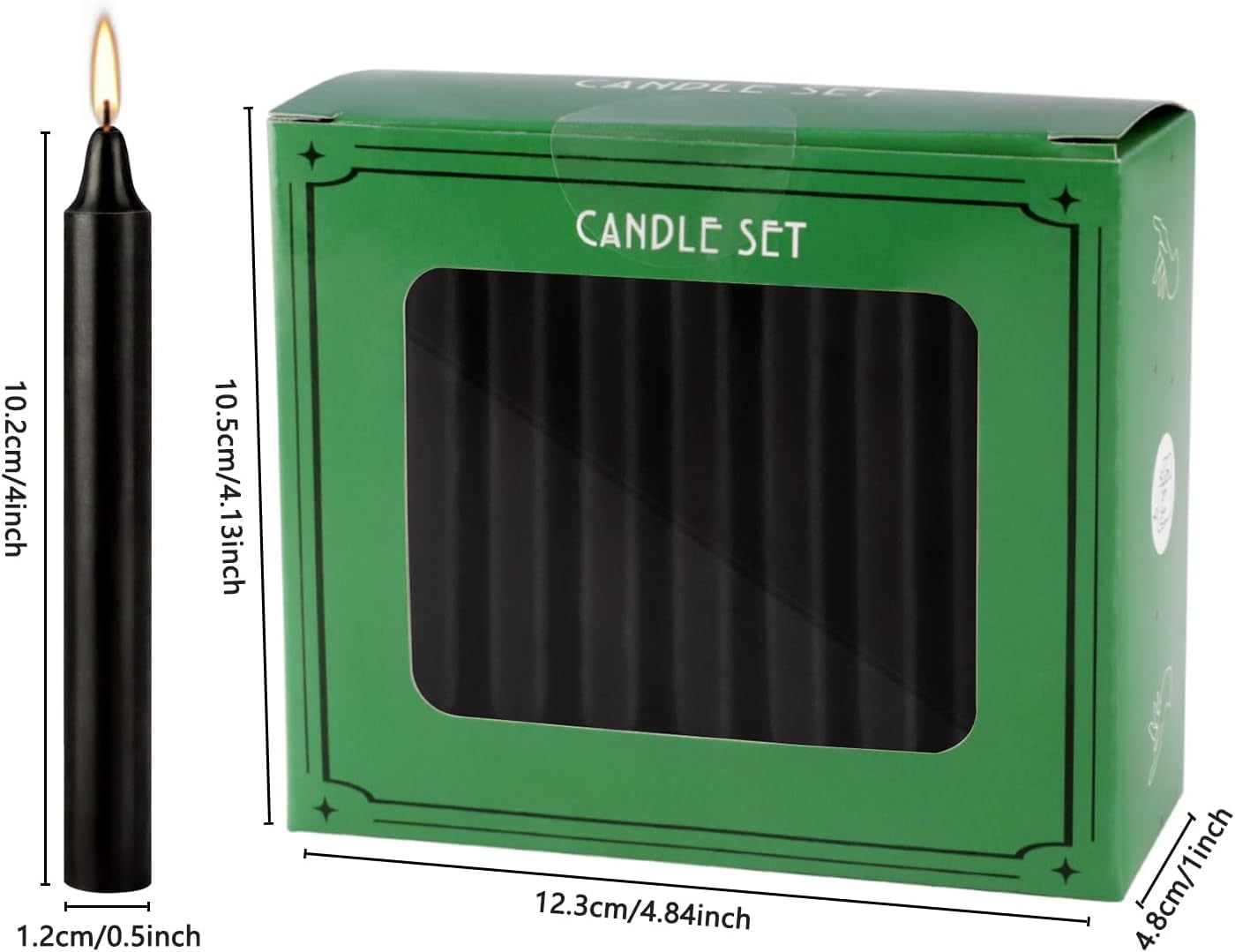 Detalle 2 de YOROXRG Chime Candles, 4-Inch