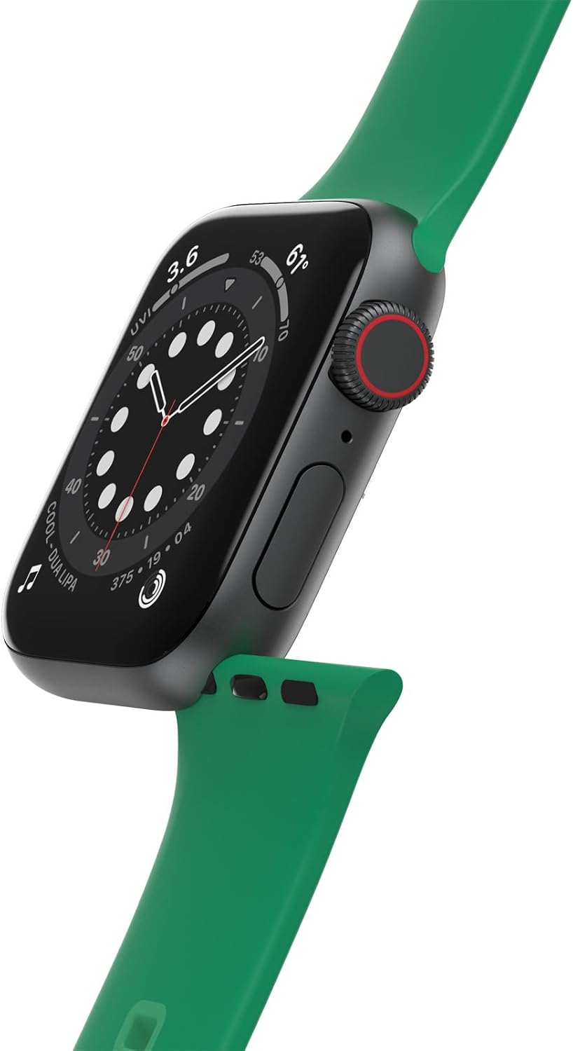Thumbnail 4 de OtterBox Bracelet de montre intelligent 42 mm – Silicone noir, compatible Apple Watch Series 6, Samsung Galaxy Watch 4 et Fitbit Versa 3