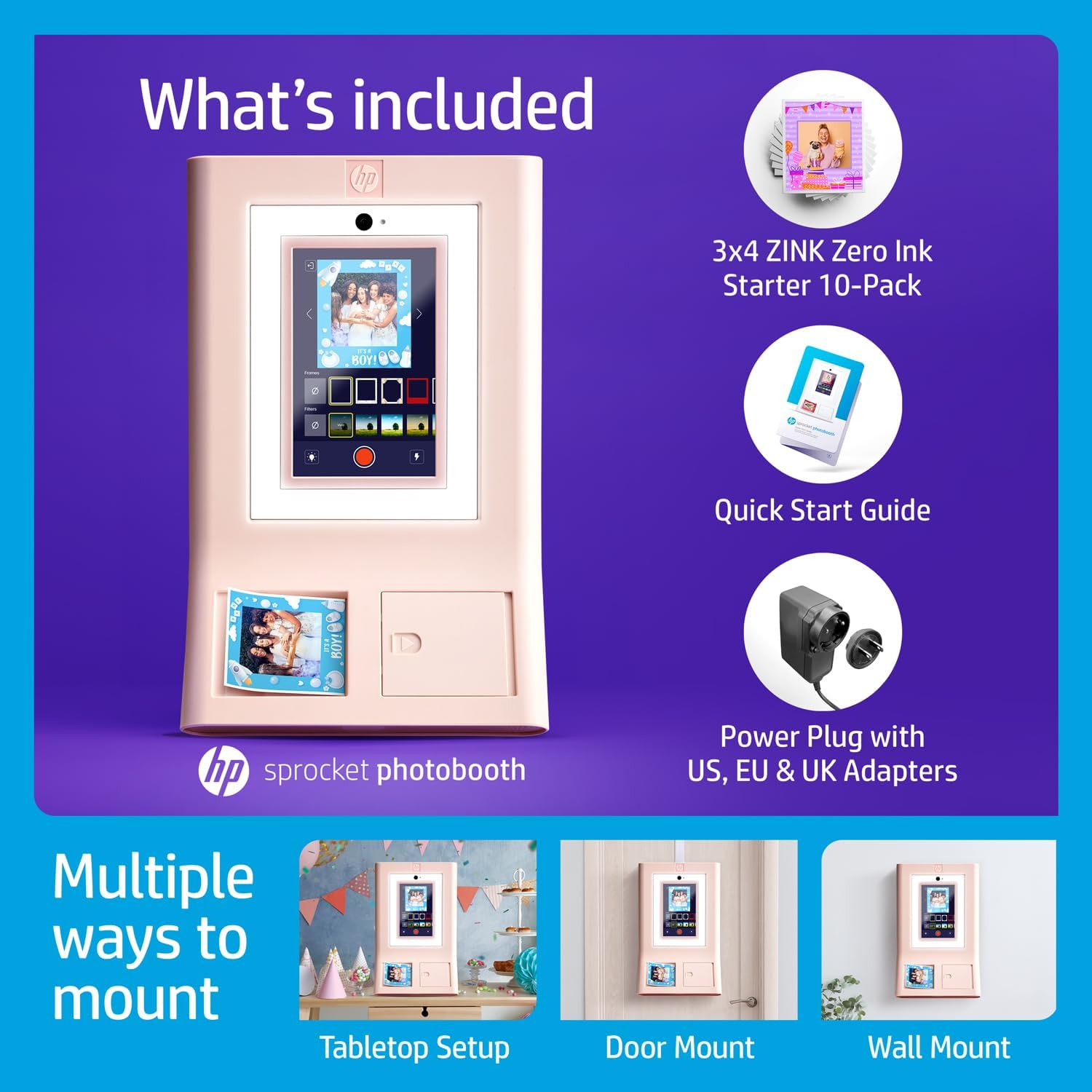 Detalle 2 de HP Sprocket Photo Booth Machine 10.1" touchscreen
