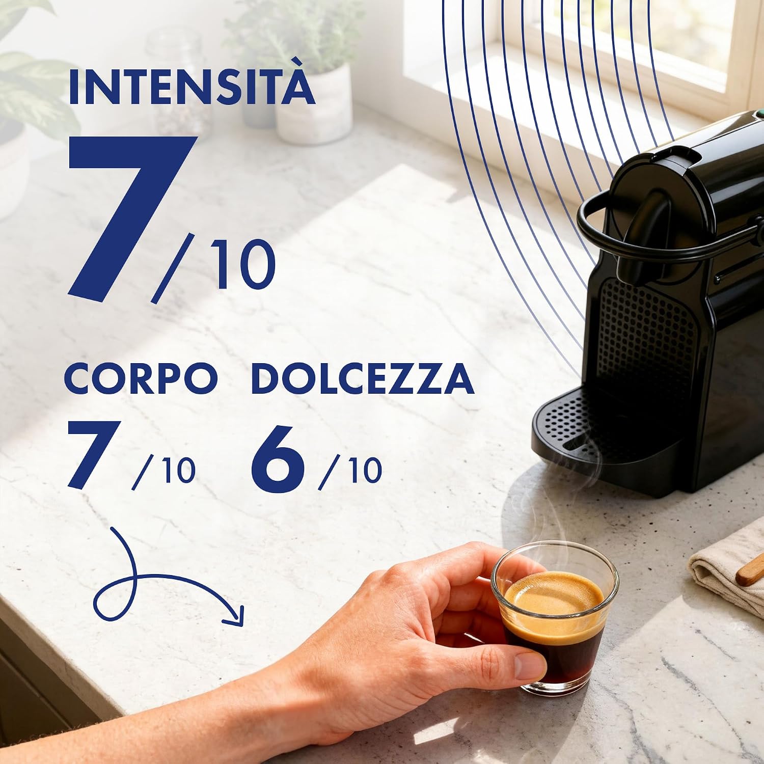 Detalle de Caffè Borbone Miscela Mia Napoli – 100 capsule in alluminio, compatibili Nespresso* (Mia Napoli)