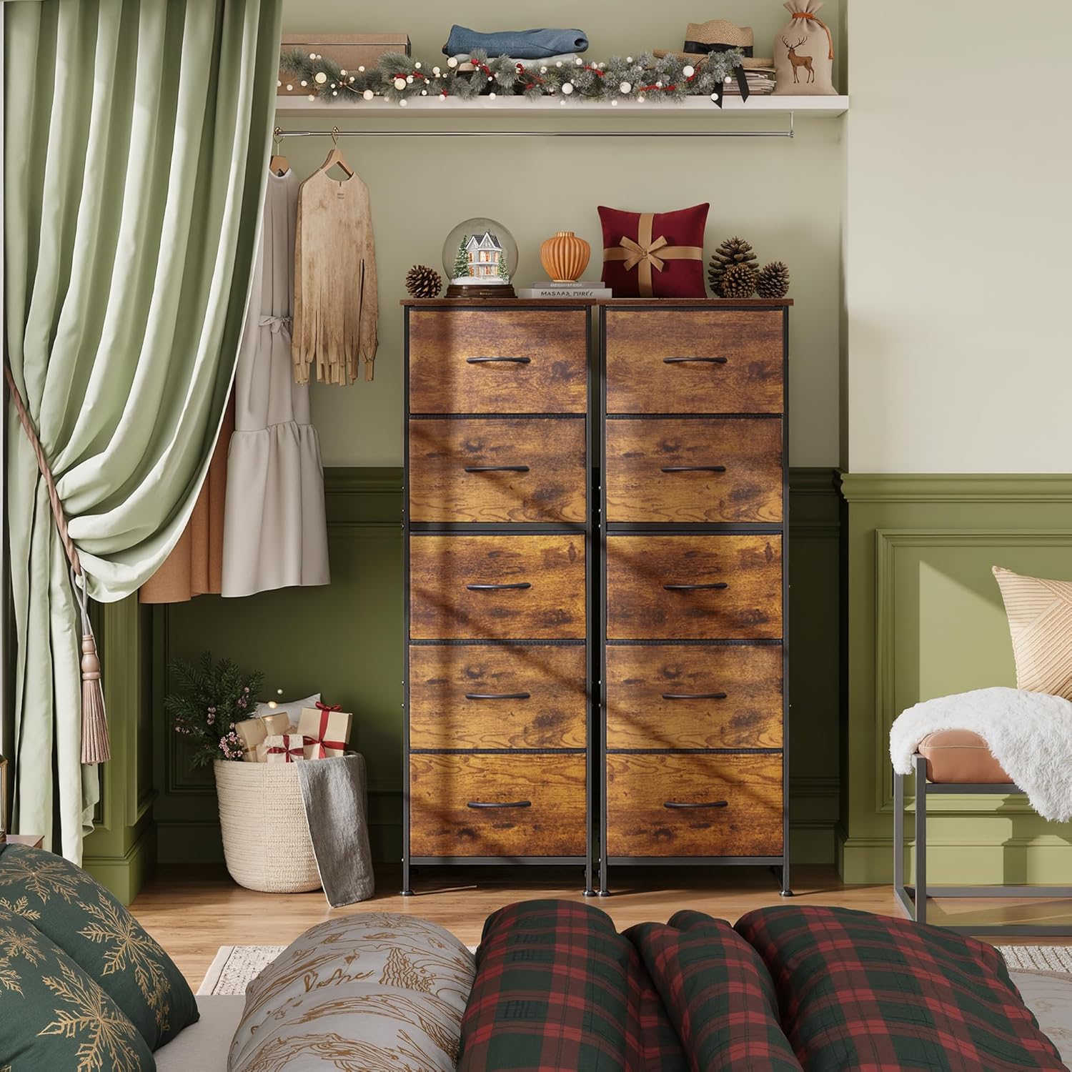 Detalle 2 de WLIVE 5-Drawer Fabric Dresser 47.5"