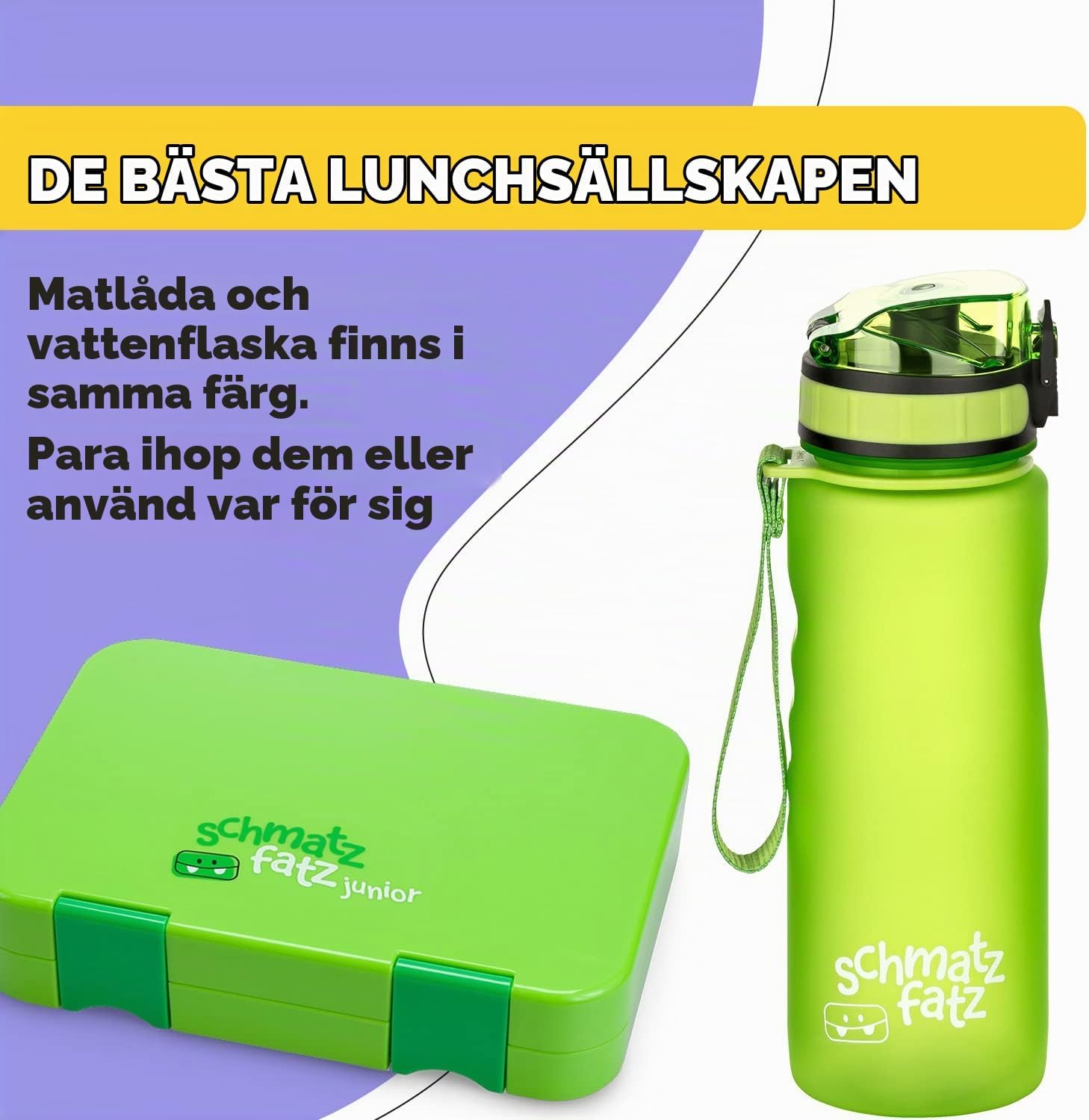 Detalle 2 de schmatzfatz Klarstein vattenflaska 500 ml, grön med fruktinsats och 1-klickslock