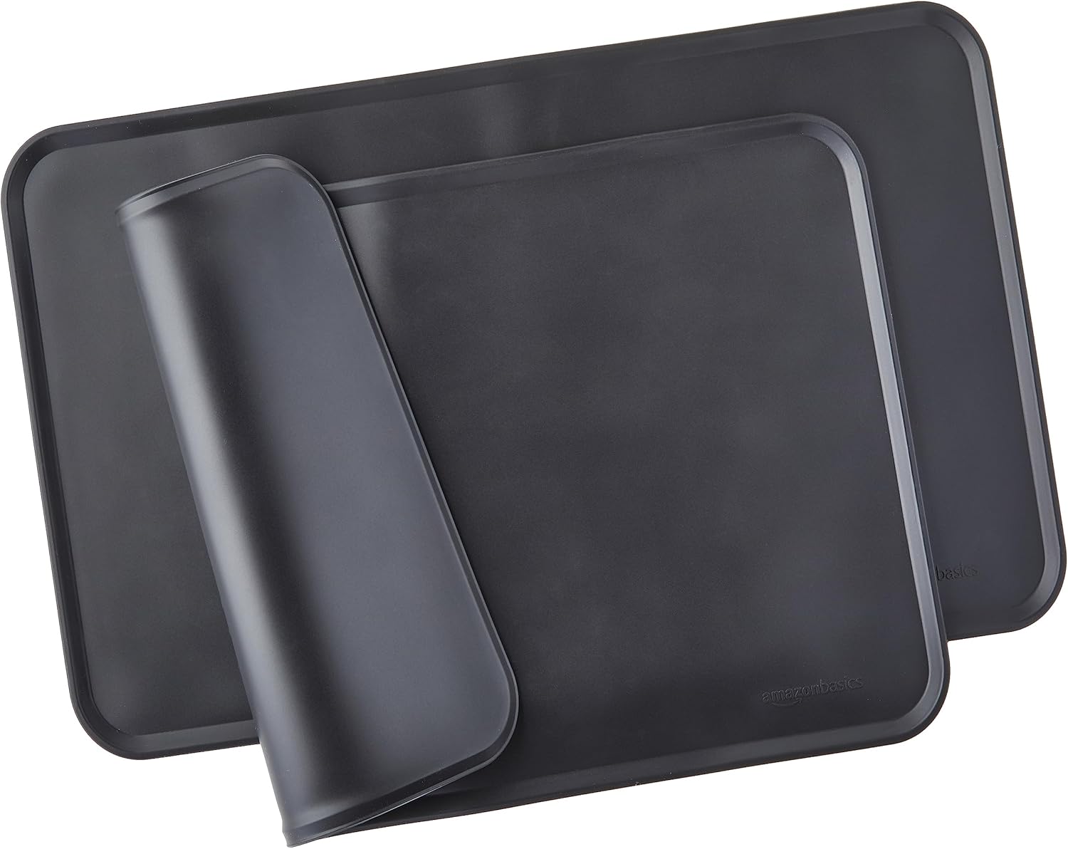 Detalle de Amazon Basics Silicone Non-Slip Waterproof Pet Placemat (24 x 16 inches, Gray)