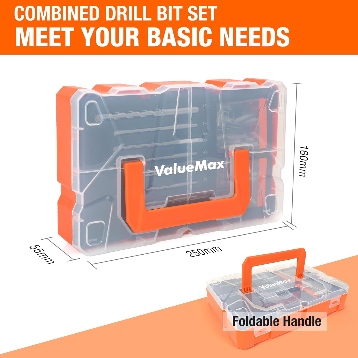 Detalle de ValueMax Set punte a spatola per legno e altri materiali, 55 pezzi con valigetta in plastica