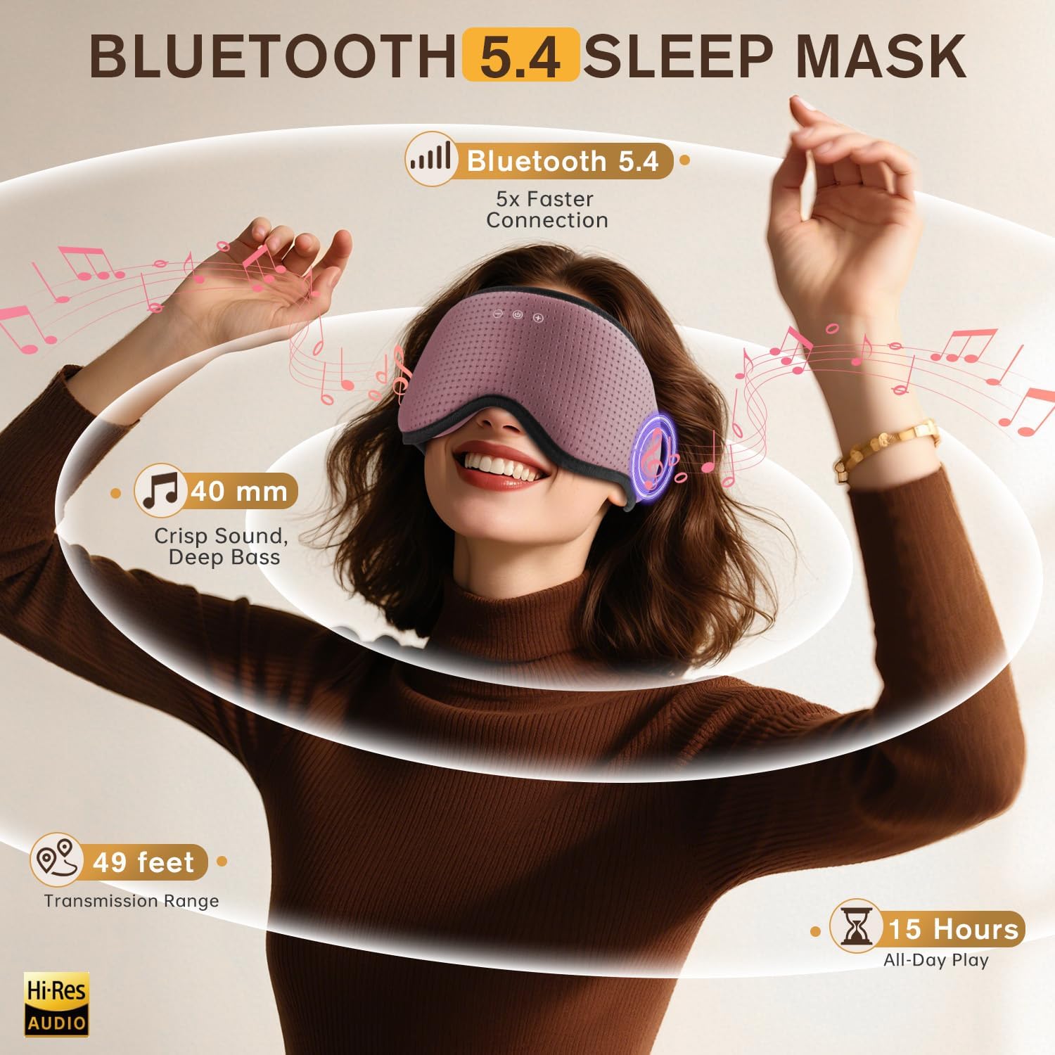 Thumbnail 5 de LC-dolida Bluetooth Sleep Mask Headphones 3D 😴