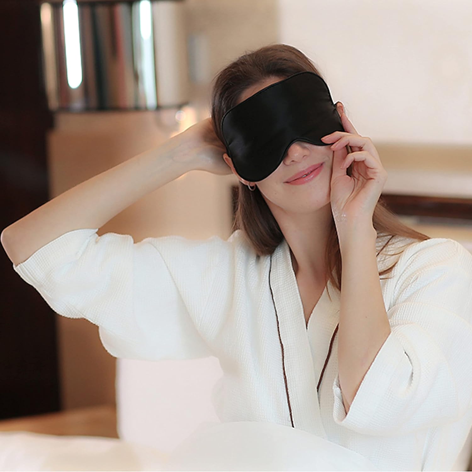 Thumbnail 6 de KIVETAI Silk Eye Mask 19MM Mulberry Silk Sleep Mask (Black) with 6A Grade Silk