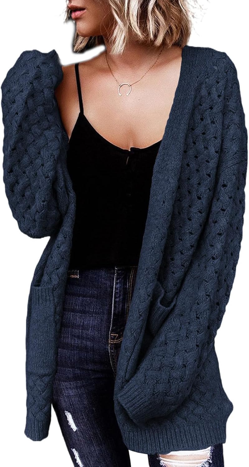 Detalle de Dokotoo Women's Cardigan Sweater, Cable Knit