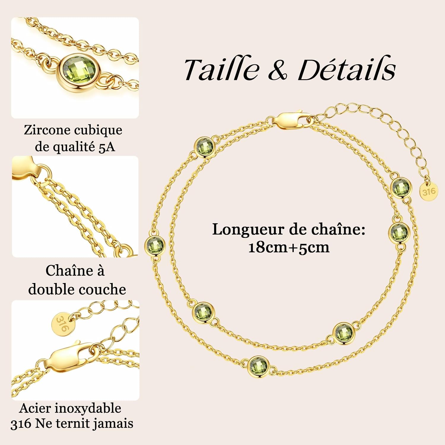 Detalle 2 de Bracelet argent sterling Louisa Secret