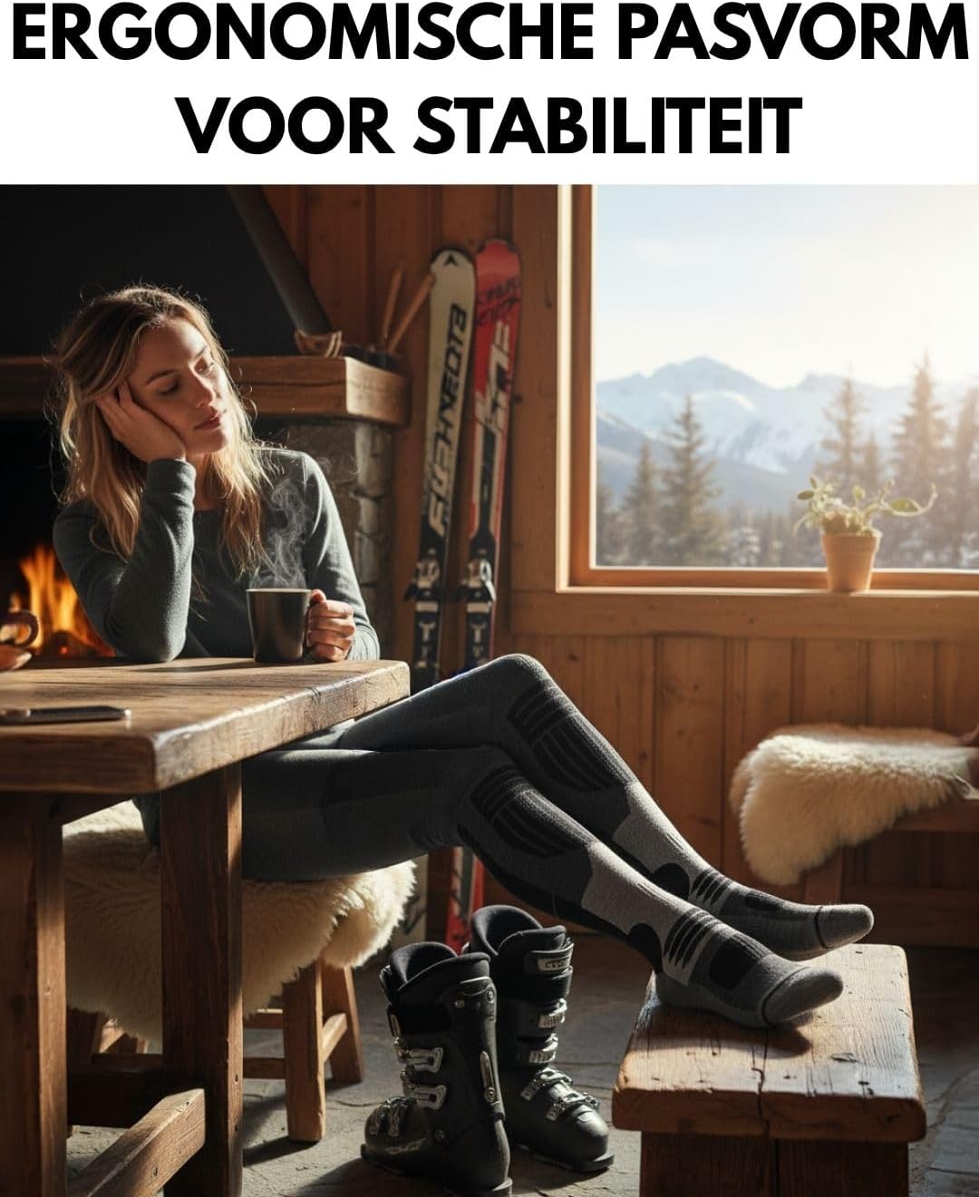 Thumbnail 6 de Merino skisokken voor dames, 2 paar