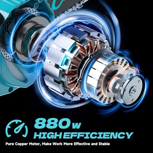 Thumbnail 4 de Mini motosierra a batería CEEPUY de 6 pulgadas (2×4000mAh) con engrase automático