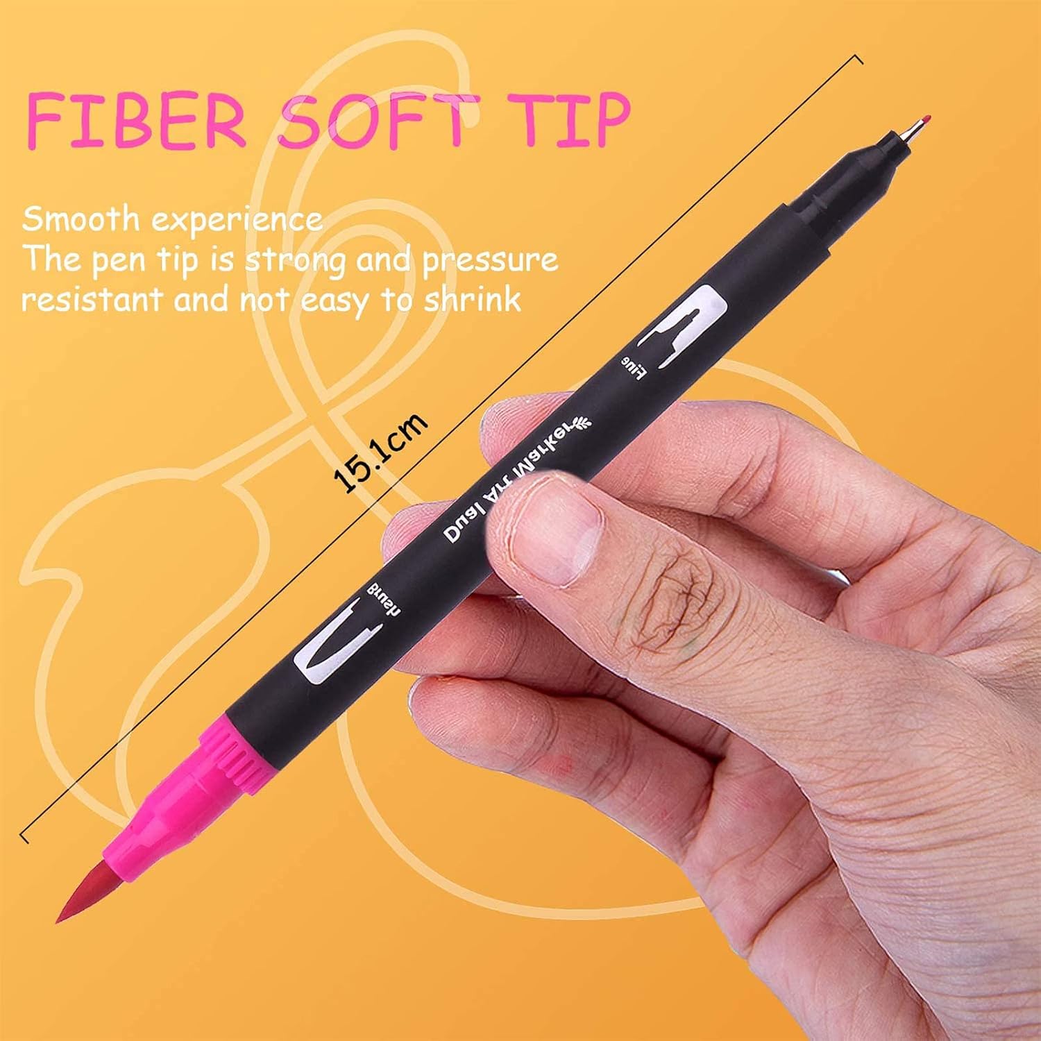Thumbnail 3 de Laconile Colouring Pens (120) Dual Tip Brush Pens – water-based colour markers for calligraphy, drawing & colour books
