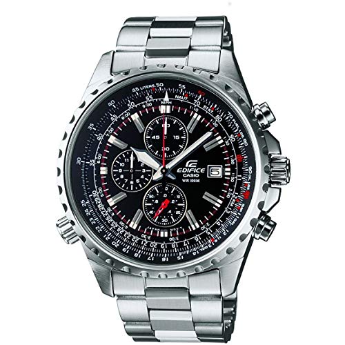 Detalle de Casio EF-527D-1AVEF Herren-Armbanduhr: Edelstahl, Quarz, Rechenschieber, 45 mm