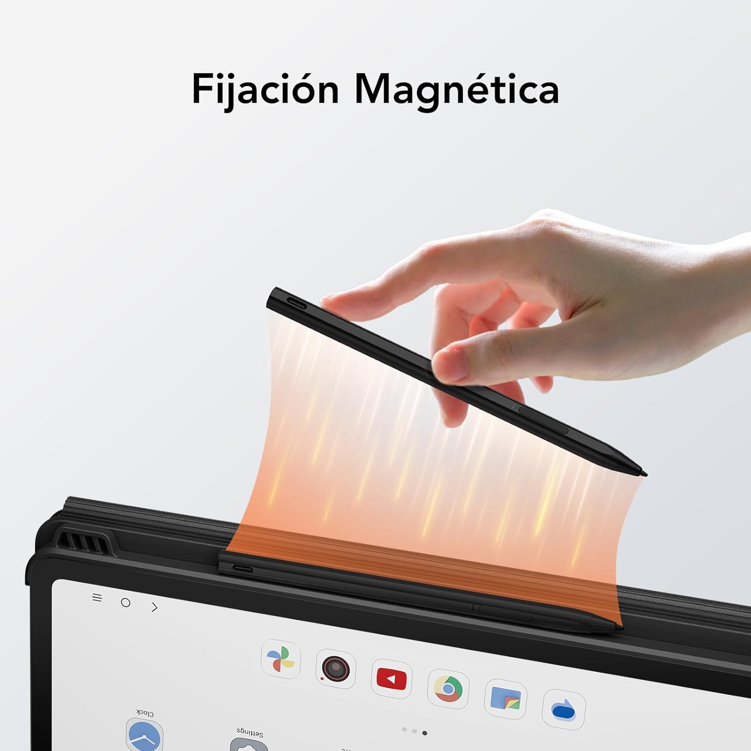 Thumbnail 4 de TCL Tab 11 Gen 2 tablet case – slim PU leather flip cover with 3 viewing angles, magnetic stylus holder & auto sleep/wake (Black)