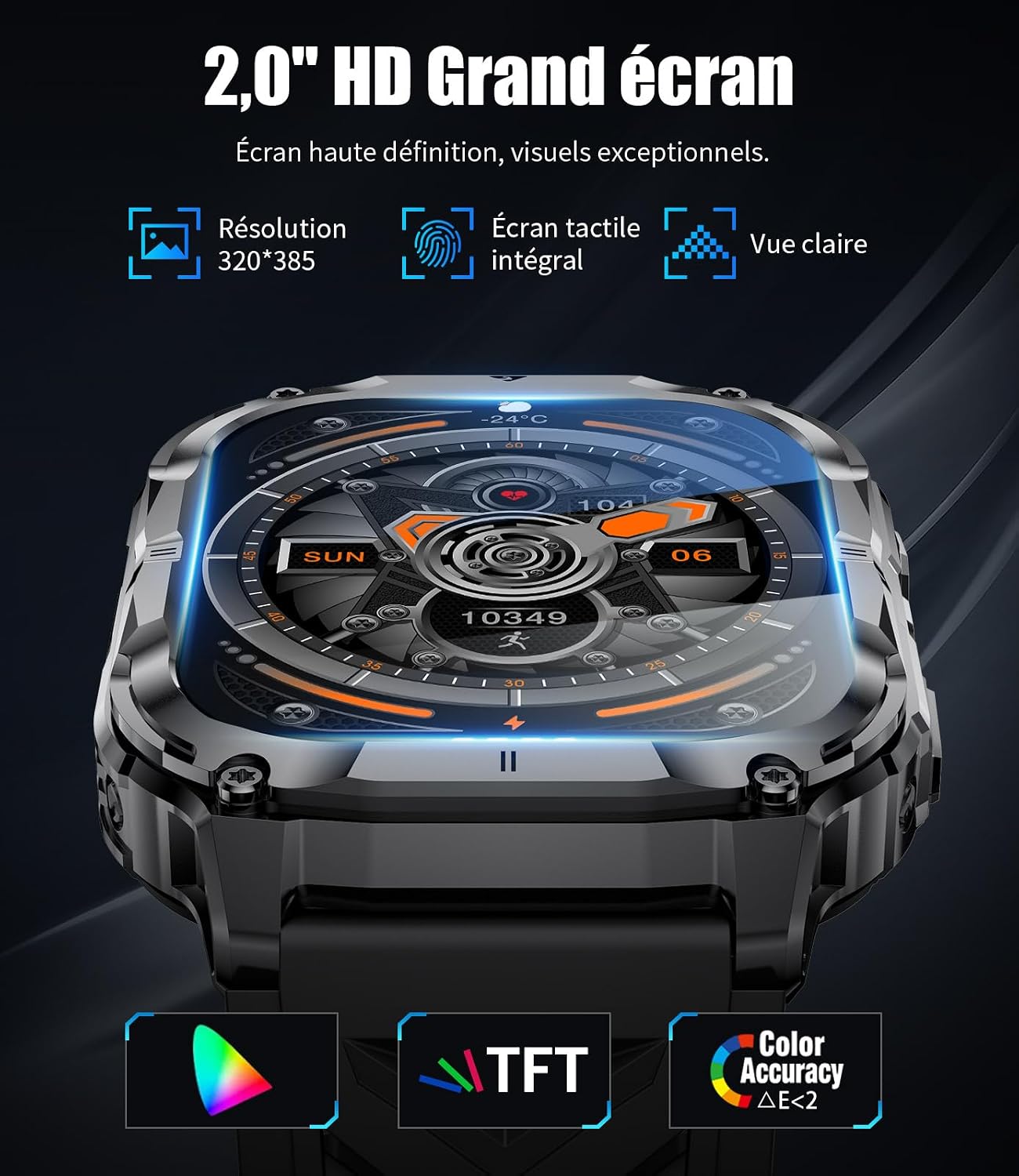 Thumbnail 1 de Montre Militaire EF22 2.0" HD