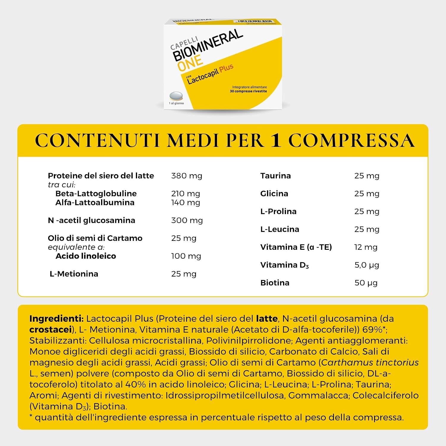 Thumbnail 5 de Biomineral One Integratore 30 compresse 💊