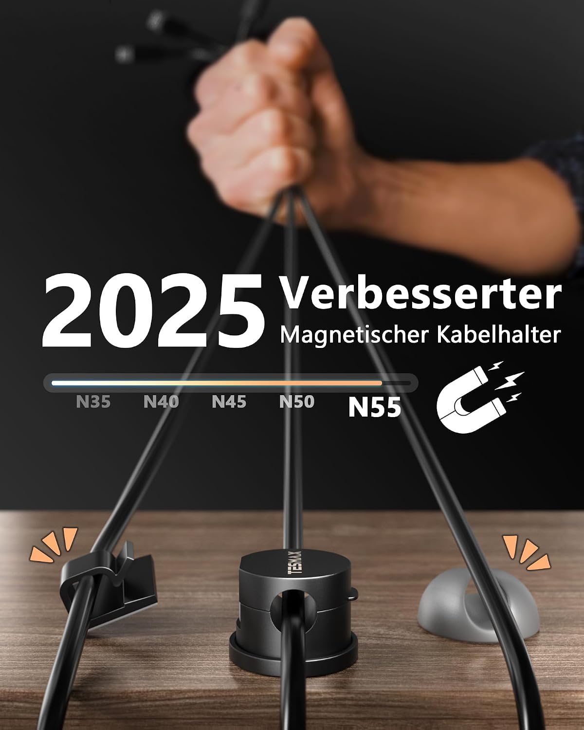 Thumbnail 1 de Tesmax Kabelclips 6 Stück für Kabelmanagement