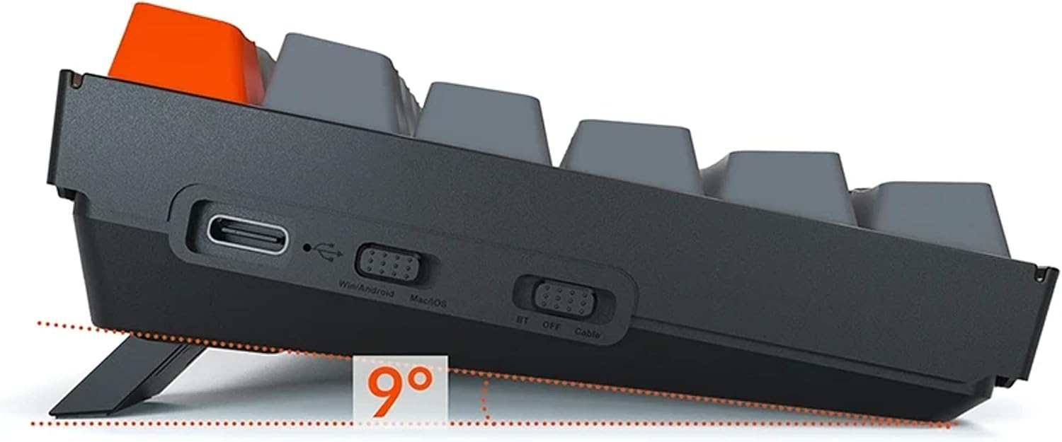 Detalle de Keychron K2 Wireless Bluetooth/USB Wired Gaming Mechanical Keyboard (84-key ISO-UK) with Gateron Red Switches