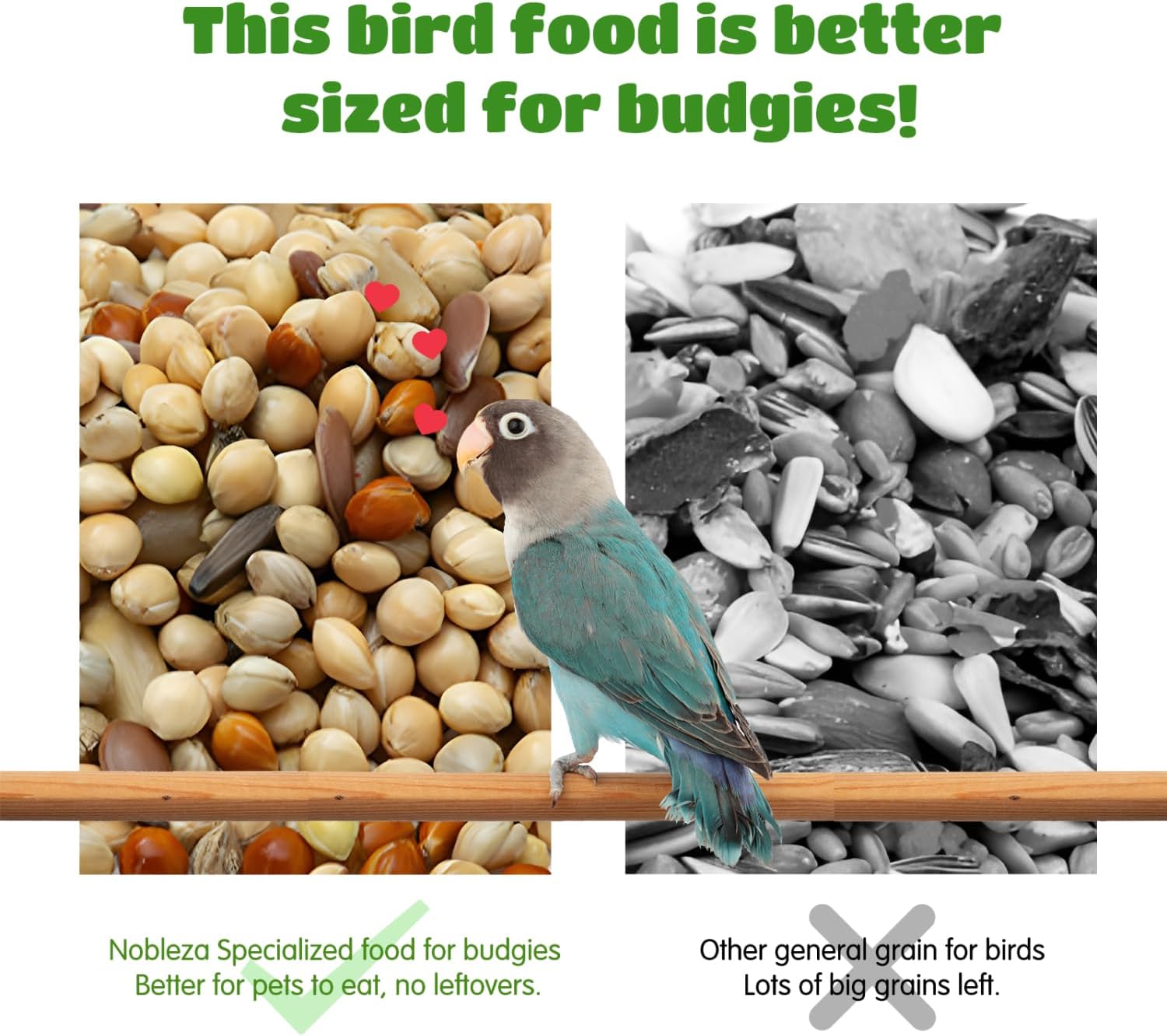 Thumbnail 1 de Nobleza cibo per pappagallino 500 g: mangime premium multicereali per piccoli uccelli