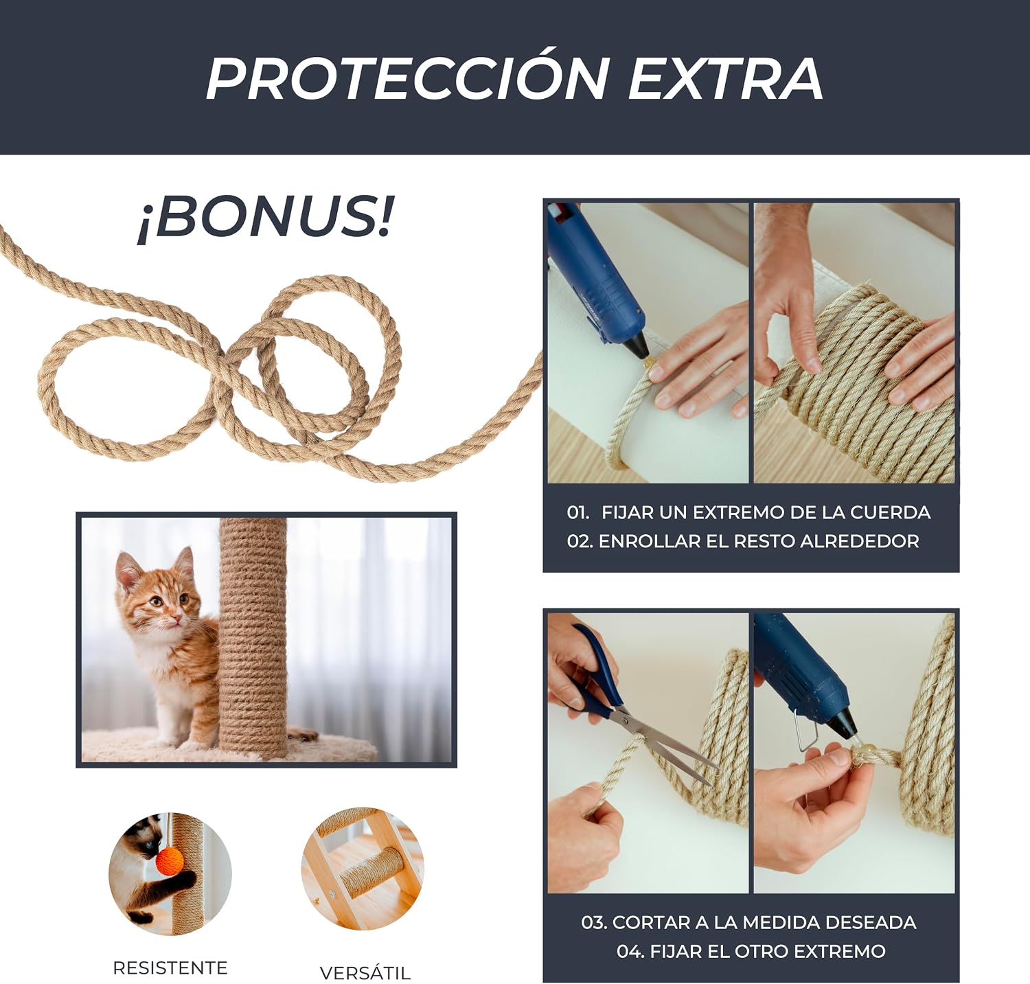 Detalle 2 de FURVELO Protector sofá para gatos 40x200 cm