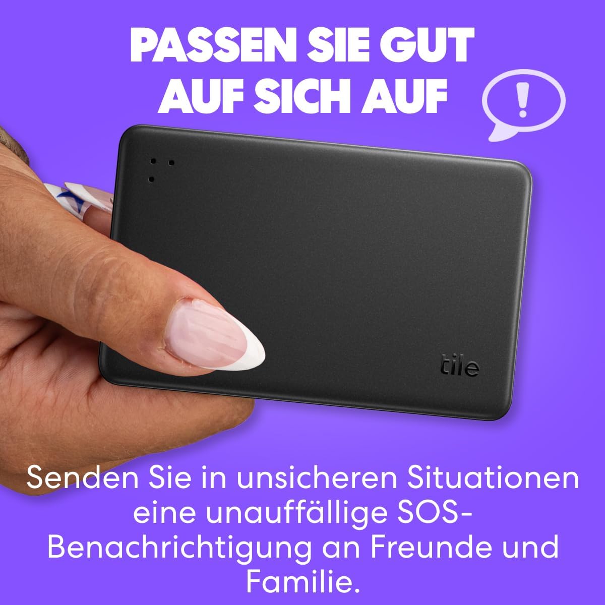 Detalle de Life360 Tile Slim 2er-Pack – Schlanker Geldbörsenfinder & Gegenstandssucher, Bluetooth, IP68, iOS/Android