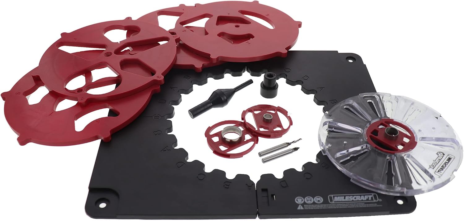 Detalle de Milescraft 1207 Design/Inlay Kit – zestaw szablonów do frezarki z poliwęglanu