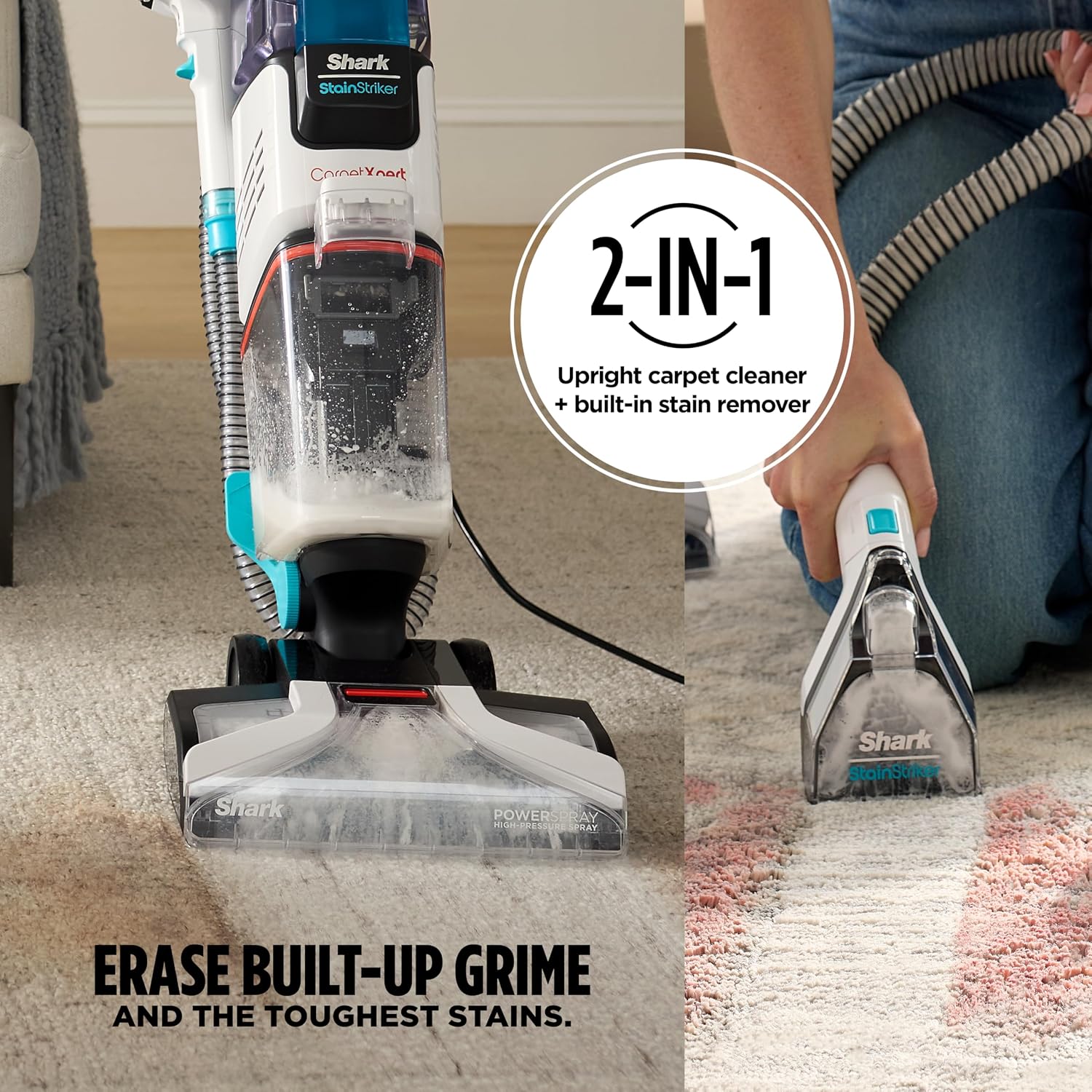 Detalle 2 de Shark CarpetXpert EX201 Carpet & Upholstery Cleaner with StainStriker and 3 Tools