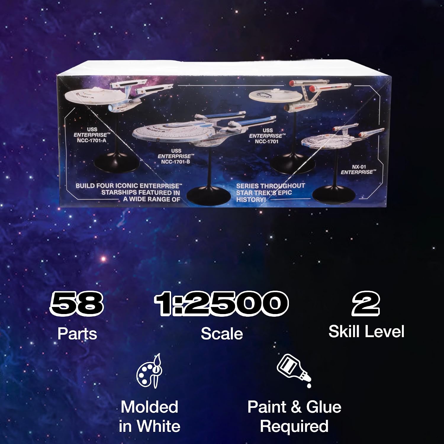 Thumbnail 2 de AMT スター・トレック U.S.S. エンタープライズ 4隻セット 1/2500スケール プラモデルキット