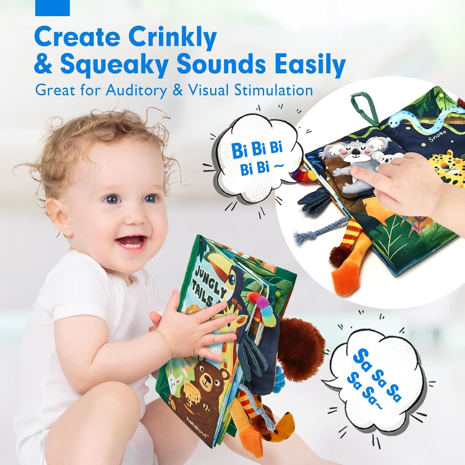 Thumbnail 5 de hahaland Jungle Tails sensory baby book for 0–12 months