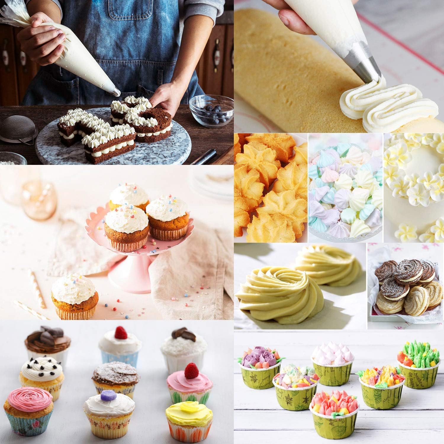 Thumbnail 5 de LoveBB 400 Disposable Piping Bags (12-inch) Anti-Burst Tipless Icing Bags for Cake, Cookies & Cupcakes
