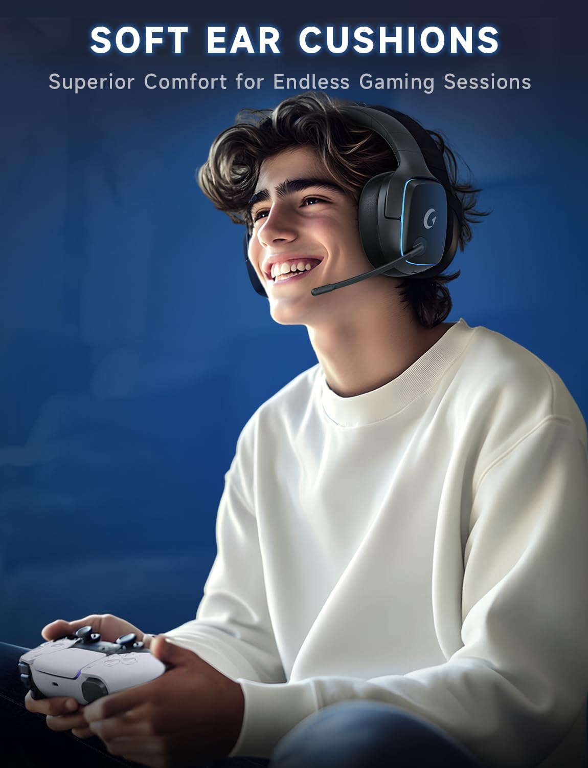 Detalle de Gvyugke Captain 780 Wireless Gaming Headset, 50 mm Drivers, Bluetooth 5.3