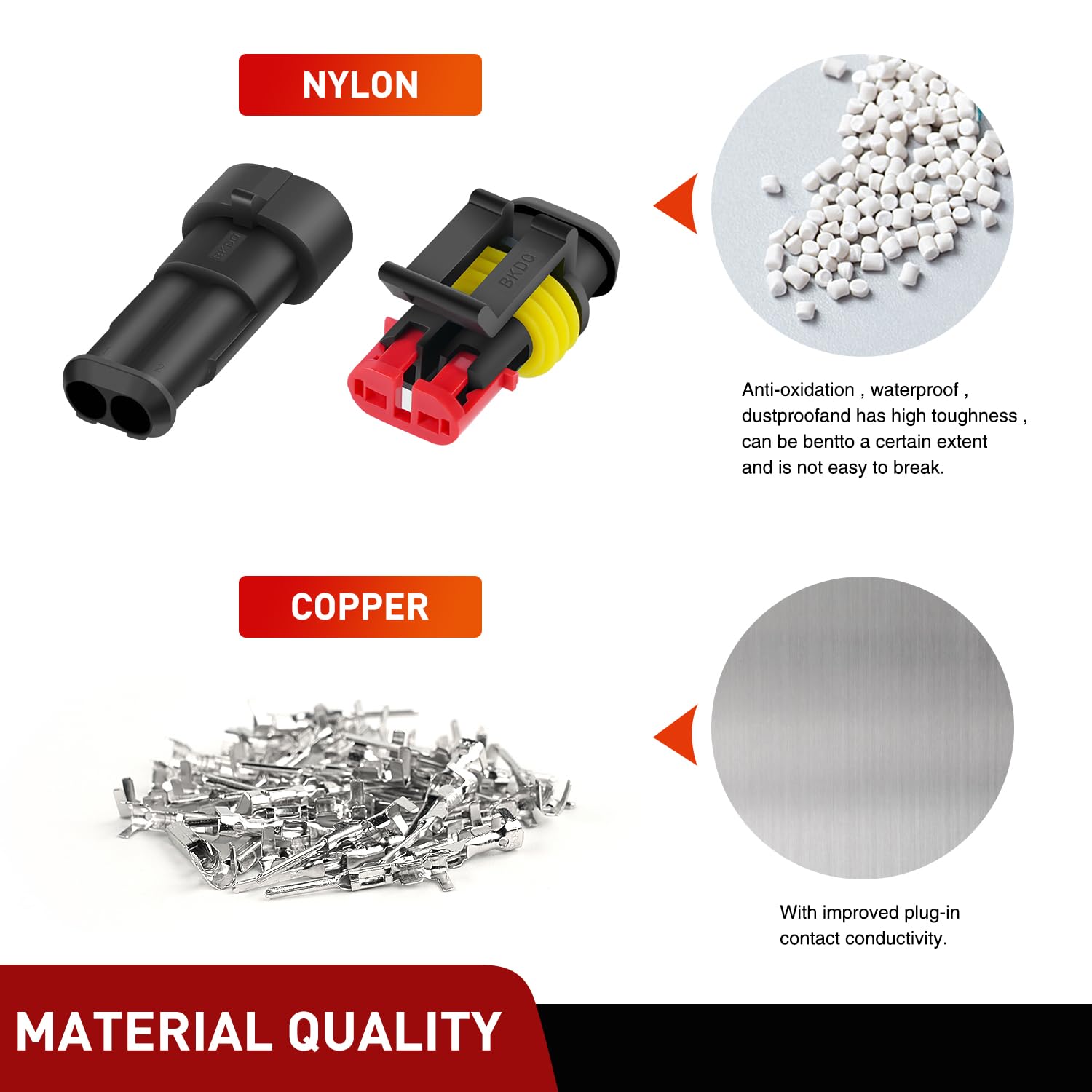 Thumbnail 3 de Nilight 2‑Pin Waterproof Automotive Connector Set 20 sets 🔌