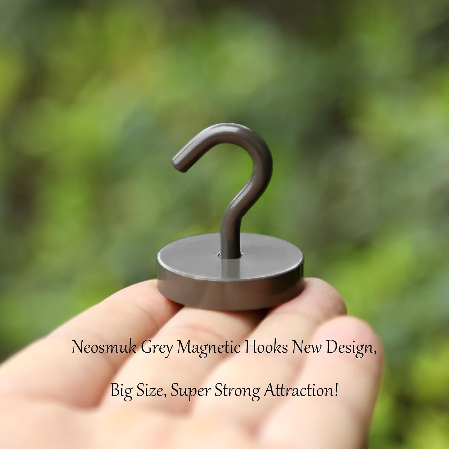 Detalle de Neosmuk NPM32x10Brown20240721 Magnetic Hooks, 10-Pack, Gray Steel