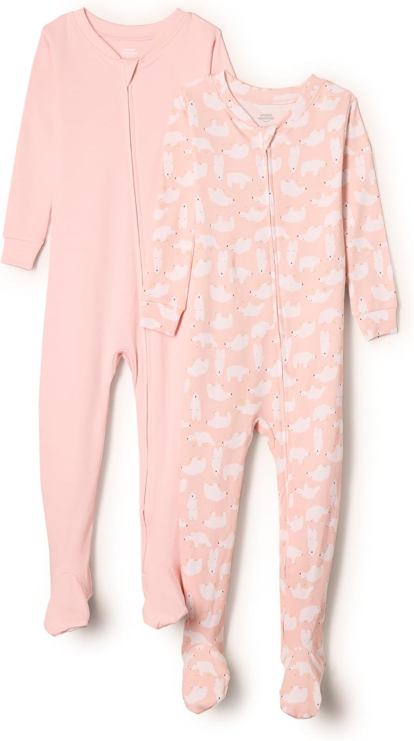 Thumbnail 6 de Amazon Essentials x Sofia Grainge Unisex Baby- und Kinder-Enganliegender Pyjama aus Baumwolle mit Fuß, 2er-Pack