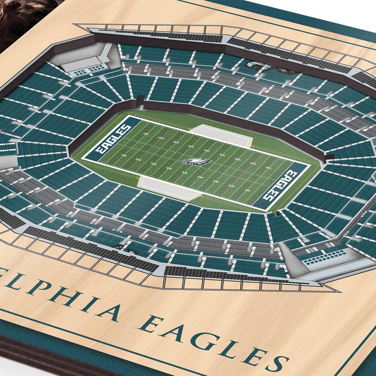 Thumbnail 2 de YouTheFan NFL Philadelphia Eagles 3D StadiumViews Picture Frame (12" x 8" x 3/8")