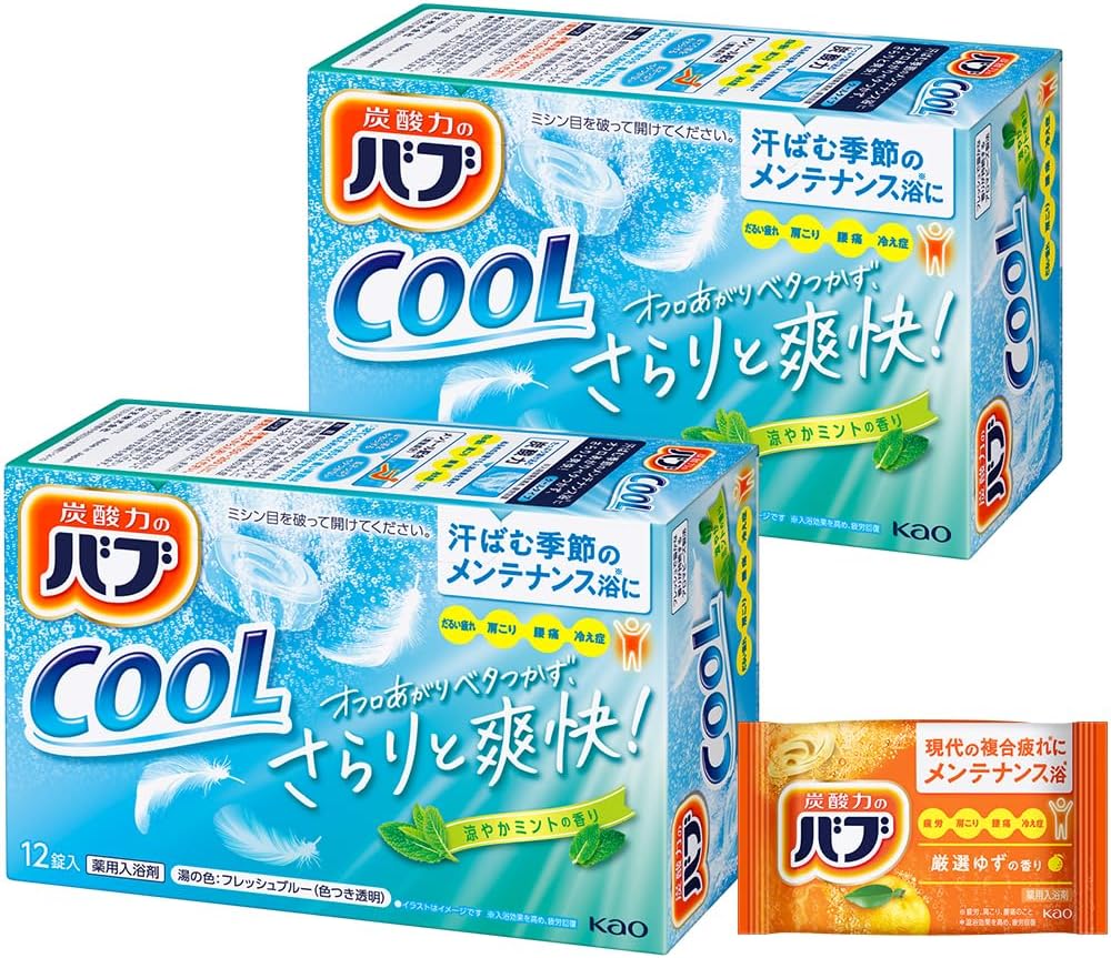 バブ クール ミントの香り 炭酸入浴剤 12錠×2個＋入浴剤付き［医薬部外品］
