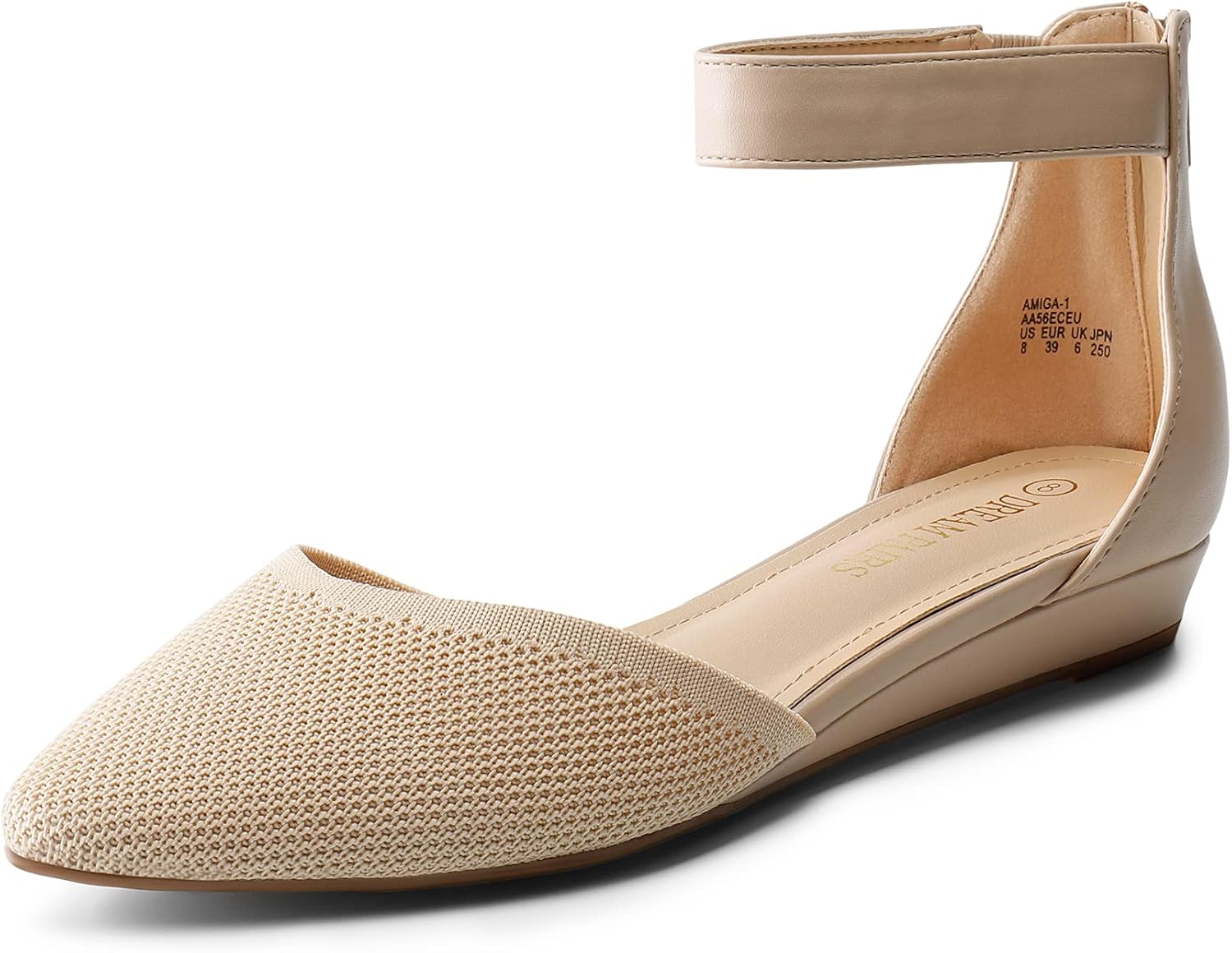 Detalle 2 de DREAM PAIRS Women's Low Wedge Ankle Strap Flats 👠